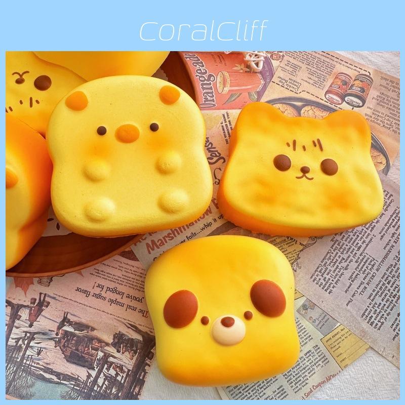Squishy Cat Toast Stress Relief Toy With Slow Rebound For Relaxation And Hand Exercise