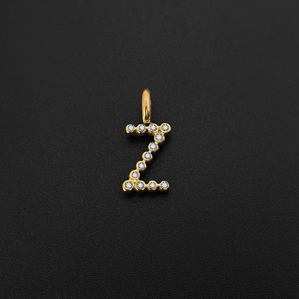 eManco Stainless Steel Style 26-Letter Pendant with Crystal Elements Suitable for Daily Wear Dating Social Fashion Jewelry