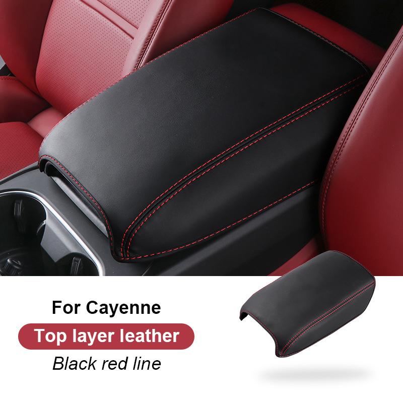 Per Porsche Cayenne 2018-2025 Coperchio Cuscino Scatola Bracciolo Auto in Camoscio Guscio Protettivo Bracciolo Console Centrale Interna