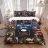3pcs Jack Skellington Quilt Set, Soft and Comfortable Bedroom, Guest Room and Dorm Decor Bedding Set 1 Quilt Cover + 2 Pillowcases.F052