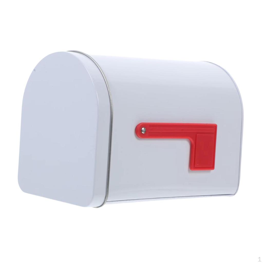 Mailbox As A Decorative Postbox, Metal And Storage Box Style Made of Tinplate for Christmas