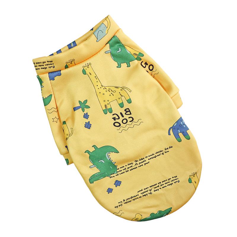 Suéter de Pelúcia com Estampa de Desenho Animado para Animais de Estimação de Duas Pernas para Cães e Gatos - Primavera ao Inverno