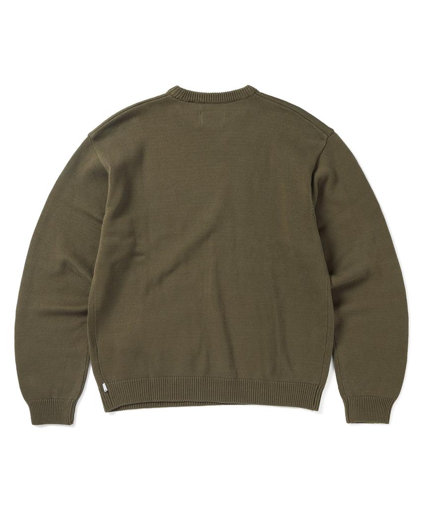 THISISNEVERTHAT Fortuna N-Logo Sweater Olive
