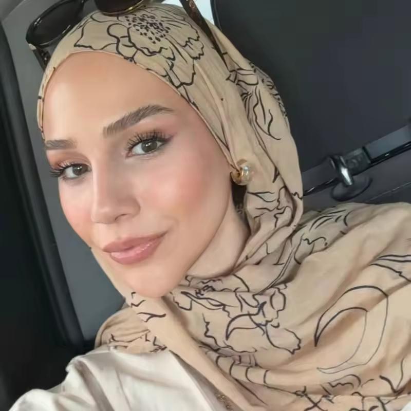 New Arrive Printed Floral Chiffon Hijab Scarf Women Fashion Tie-dye Shawl Muslim Premium Chiffon Headscarf Islam Luxury Turban