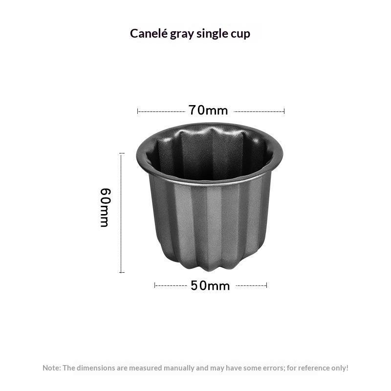 Stampi per Canelé in Acciaio al Carbonio per Uso Domestico Antiaderenti Monoporzione Stampo per Muffin Stampini per Cupcake Resistenti al Calore Dolci Francesi