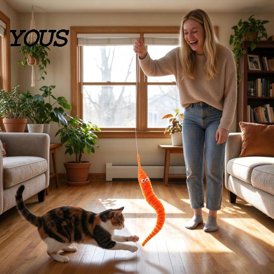 Sensory Toys for Anxiety 23cm Cute Worm Plush Toy, Fidget Caterpillar Twist Prop Handheld Tools with Big Eyes, Soft Stuffed Prank Toy Kids Party