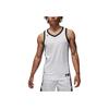 Jordan SS24 Dri-Fit V-Neck Pullover Logo Print Straight-Cut Sleeveless Basketball Jersey Men Jersey Team-White HF0523-106