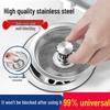 Universal Stainless Steel Kitchen Sink Drain Anti-Clog Filter and Vegetable Washing Basin Cover