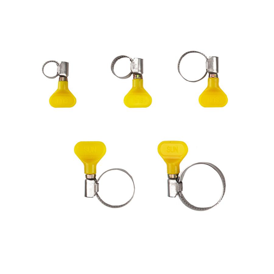 New 25PCS 8MM-32MM Key Type Adjustable Stainless Steel Hose Clamp Pipe Clamp