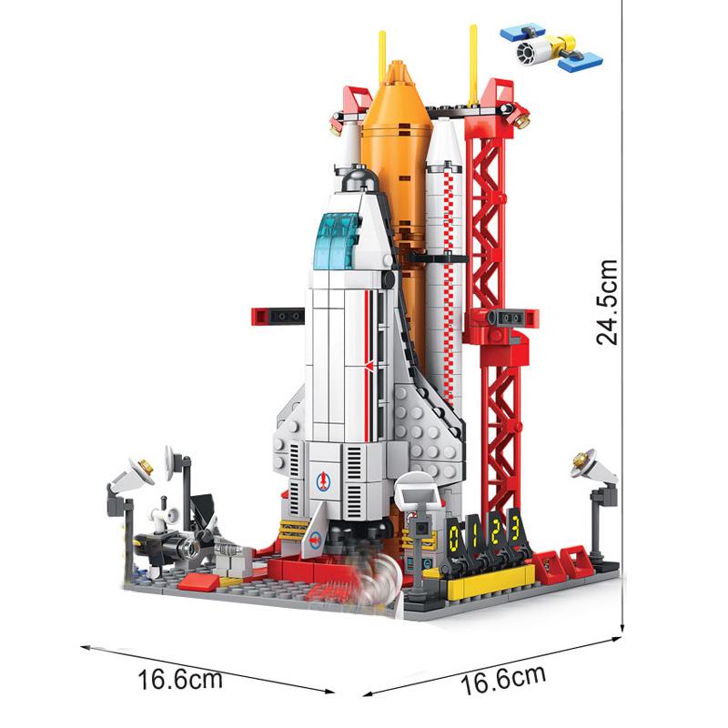 Children Space Shuttle Aviation Manned Rocket Construction Blocks Astronaut Figure City Aerospace Model Lele Constructor Bricks Playthings