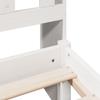 Solid Wood Bed with Shelf Without Mattress White 90x190 cm Pine