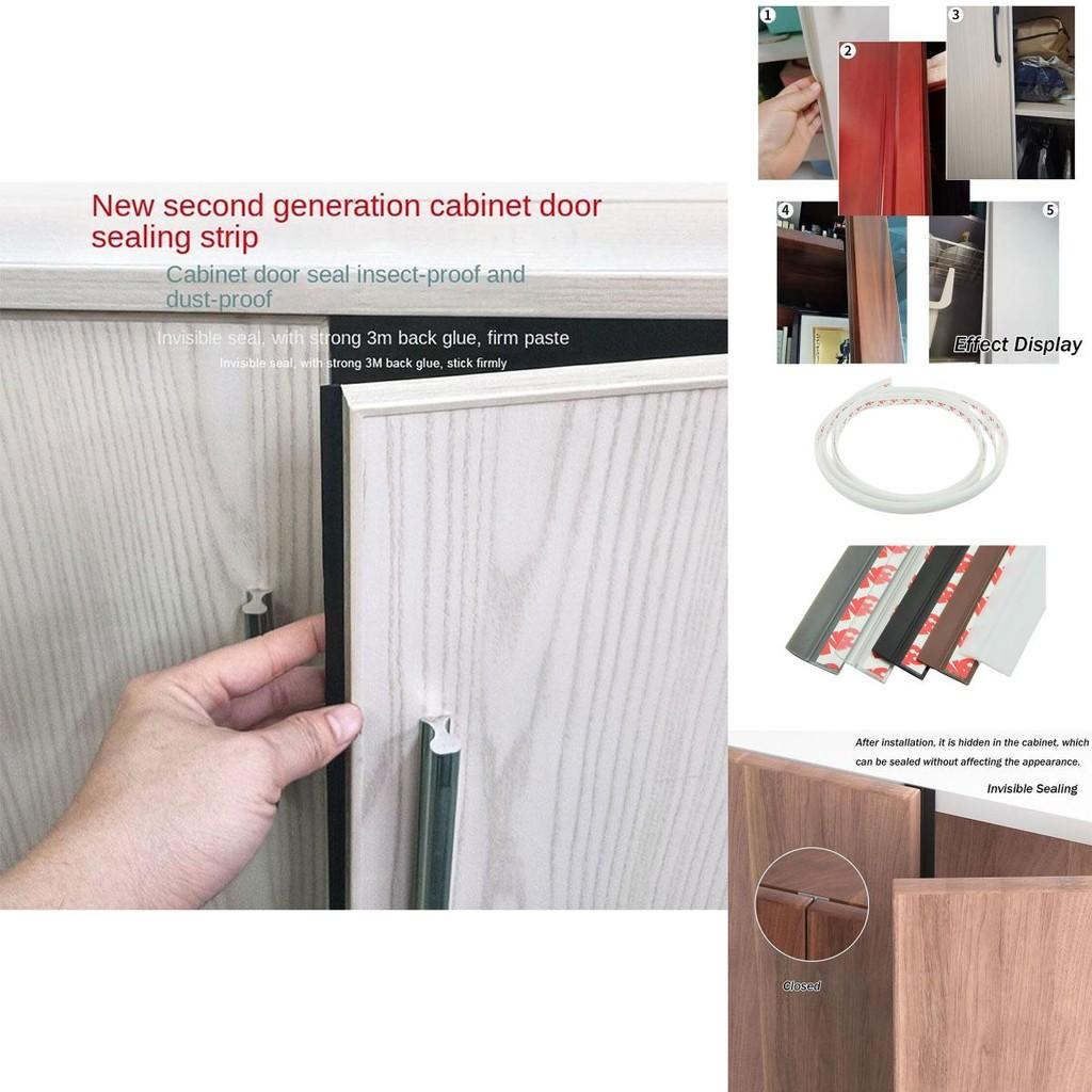 Wardrobe Dustproof Strip For Doors 2.8m Self-adhesive Pvc Material Double-door Tight Seal Moisture-proof Insect-proof