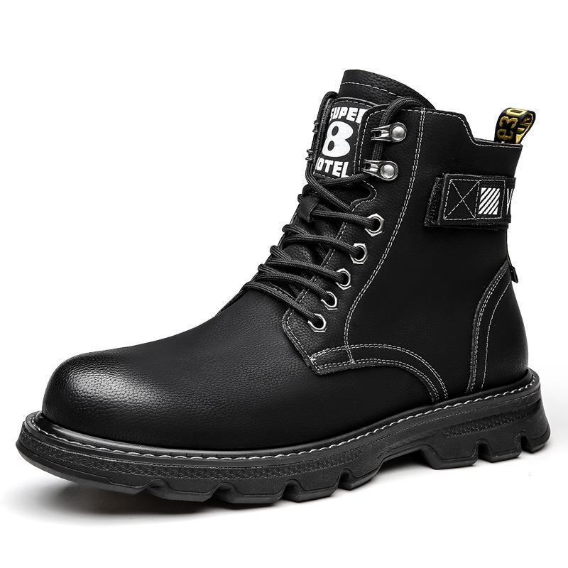 Herren Martin Stiefel 2025 neu Winter Samt verdickt Baumwollschuhe lässiger Trend High-Top vielseitig warme Stiefel