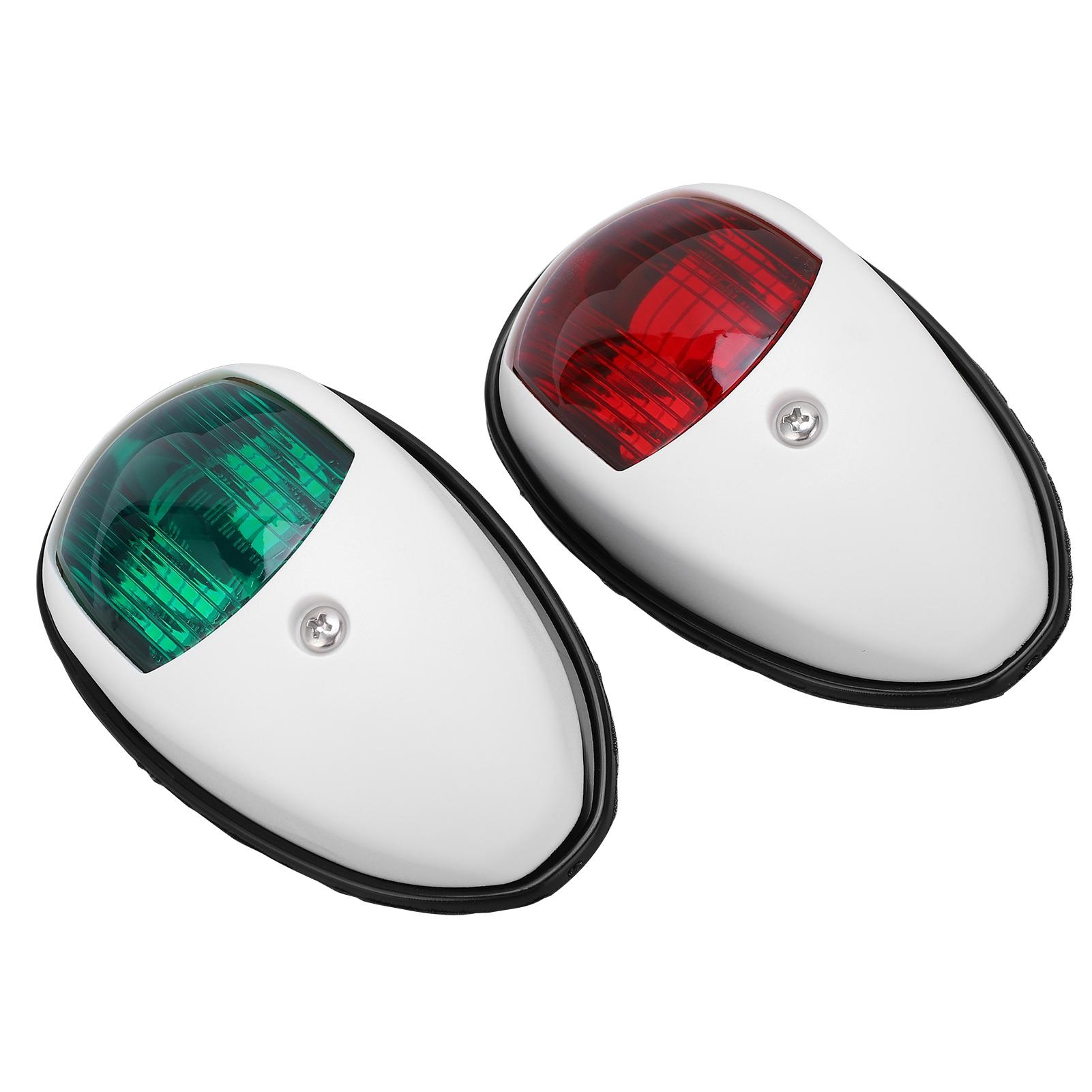 1 Pair Set Universal LED Signal Lamp IP66 Protection Grade Marine Side Navigation LightWhite белый
