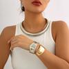 DIEZI Modische Afrikanische Schlangenkette Geometrische Torques Für Frauen Punk Gold Silber Farbe Metall Choker Statement Halskette Neuer Schmuck
