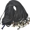 100 Pcs Lanyard with Clip Safety Lanyards Flat Neck Lanyard Neck Straps Black Lanyards for School Activity Classroom