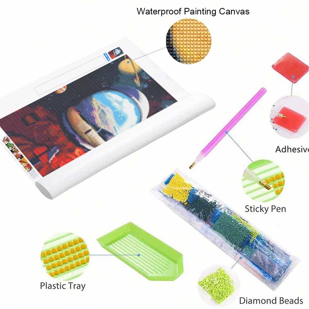 Cosmic Astronaut 5D Diamond Painting Full Round Drill Mosaic Diamond Embroidery Belief In Heart Cross Stitch Kits Home Decor Home Decor