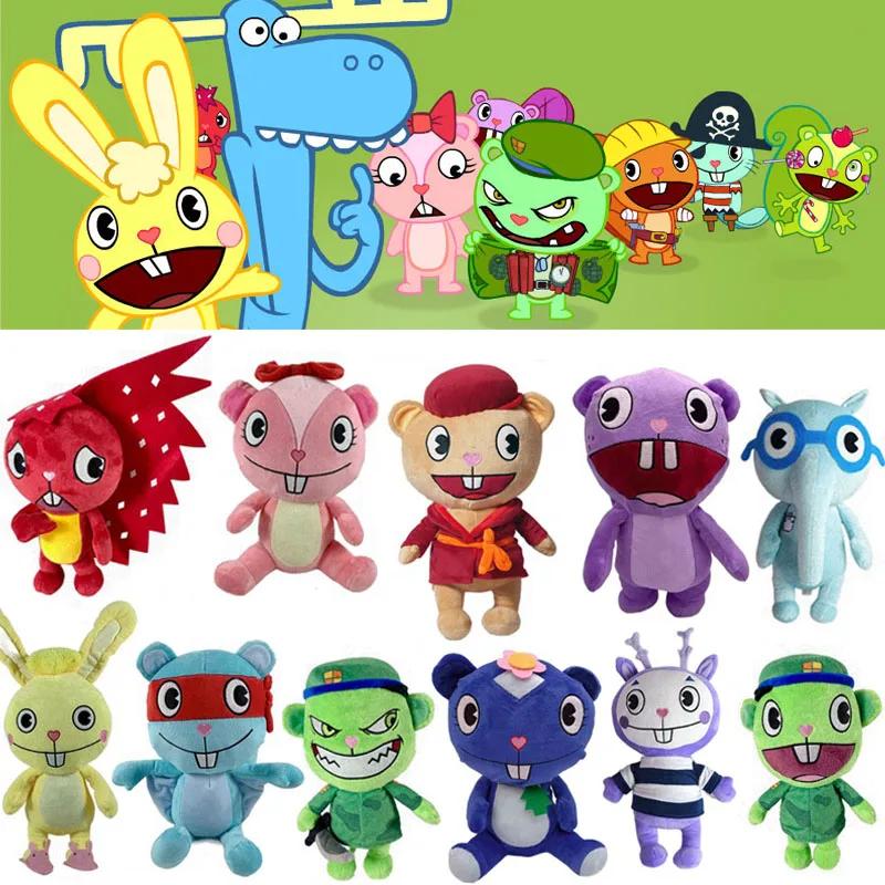Happy Tree Friends Plush Toy Nutty Flippy Handy Flaky Shifty Sniffles Giggles Stuffed Dolls Cartoon Animal Soft Plushie Gifts