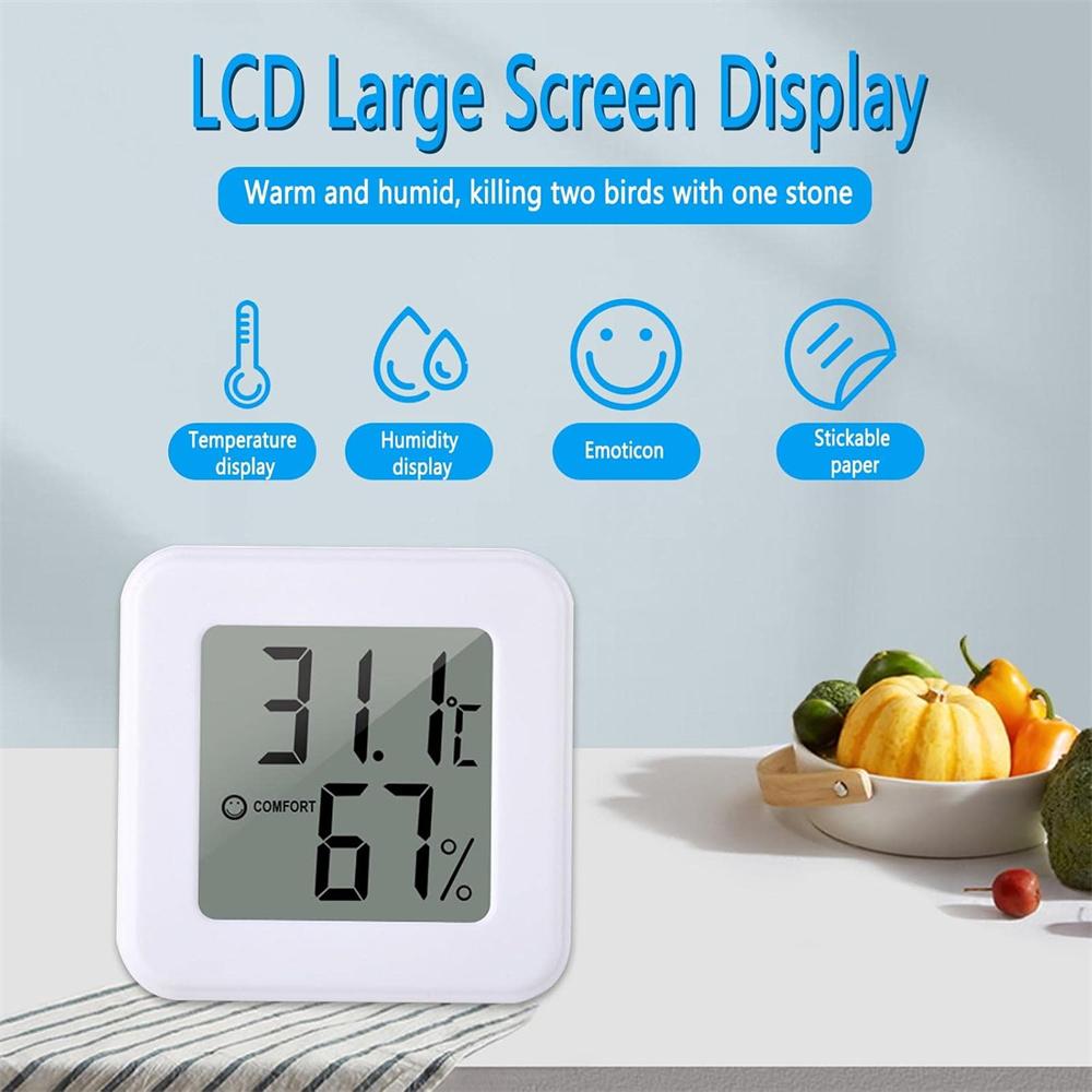 Indoor Mini Temperature and Humidity Meter, Bedroom Temperature Meter, Portable Electronic Digital Display, Humidity and Tempera