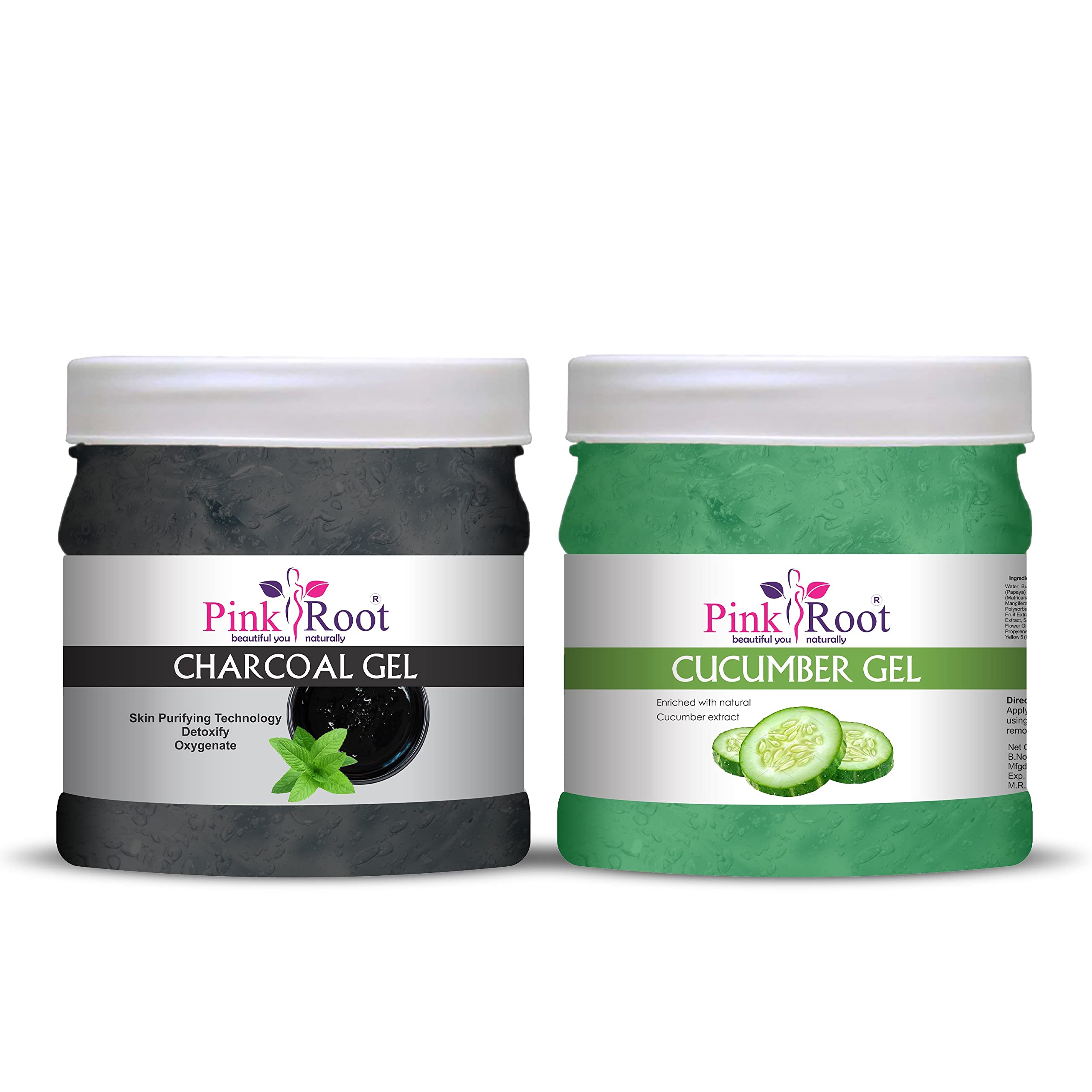 Pink Root Cucumber Gel 500gm with Charcoal Gel 500gm