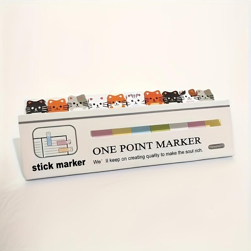 

150 Sheets/Pack Cartoon Cat Theme Sticky Notes Set | Perfect for Bookmarks and Memo Pads, Essential for Office Use