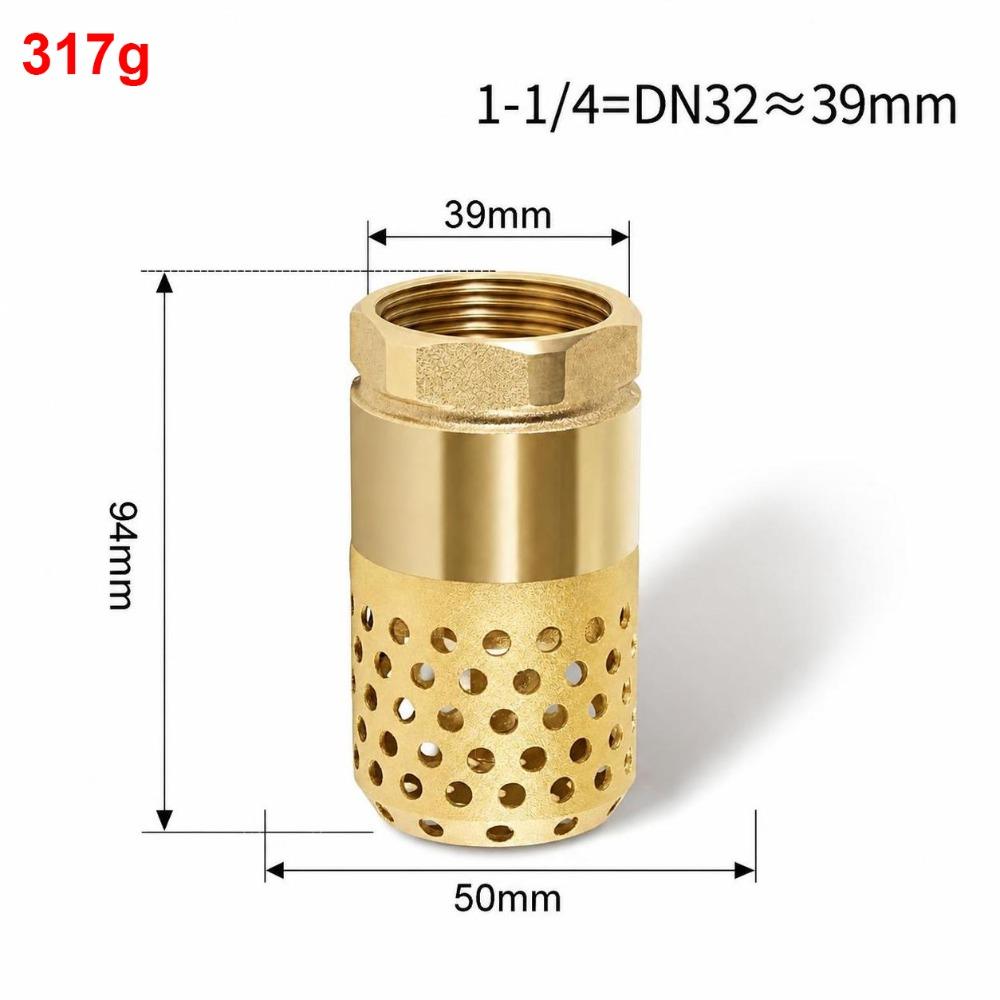 Brass Body Check Valve Hollow Perforated Water Strainer Foot Valve  Water Suction System