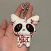 PP Cotton Halloween Keychain Black Color Horror Plush Keyring Creative Gift Bloody Doll Keychain