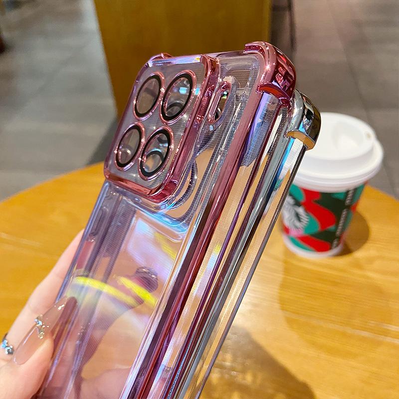 Clear Plating Xiaomi 15PRO Cover Soft Silicone Shockproof Phone Case for Xiaomi 14t 13 Pro 14 Full Lens Film Protection Shell