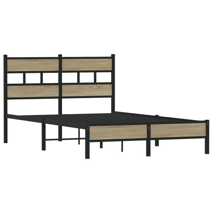 VidaXL Cadre de lit sans matelas chêne sonoma 120x200 cm, lit double, meuble de chambre à coucher, lit d'invité, lit, cadre 4017252