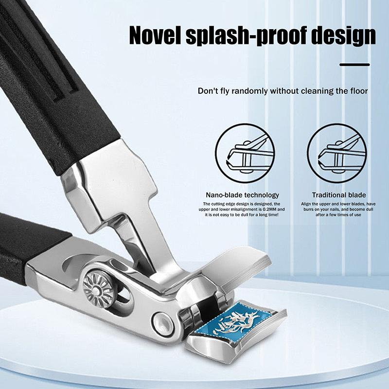 Professional Anti-Splash Nail Clipper Long Handle Manicure Fingernail Cutter Diagonal Pliers Nail Scissors Toenail Scissors Tool one size