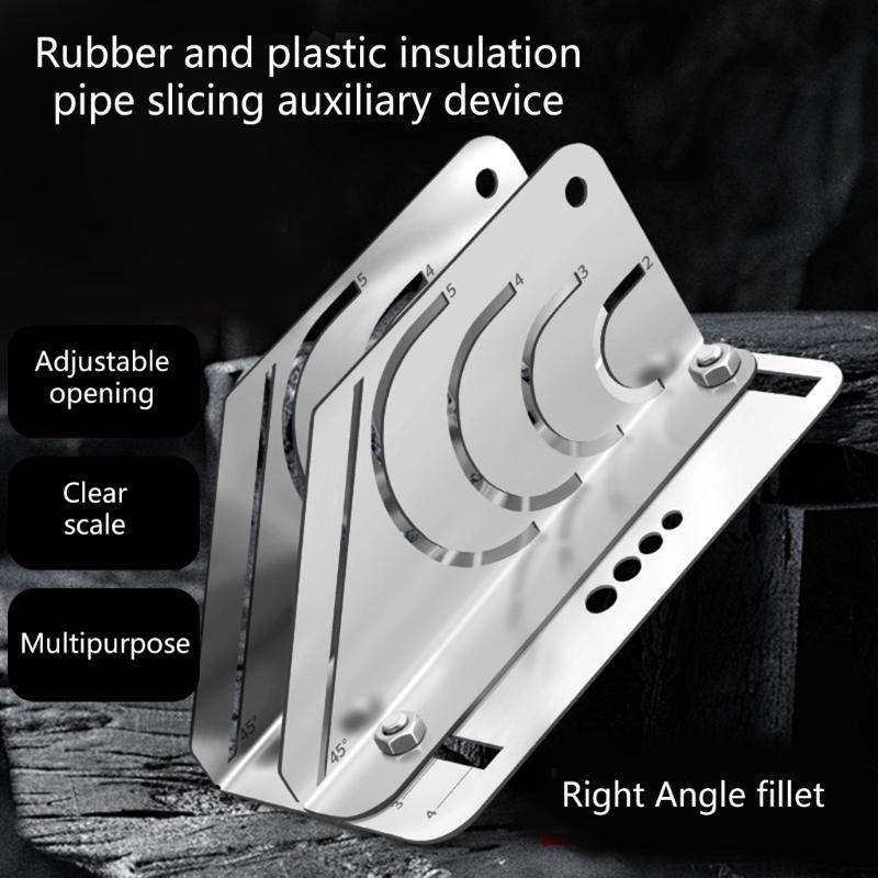 Foam Pipe Insulation Cutting Guide 45° Rubber Insulation Pipe Cutter Professional Foam Pipe Cutter Tool Adjustable