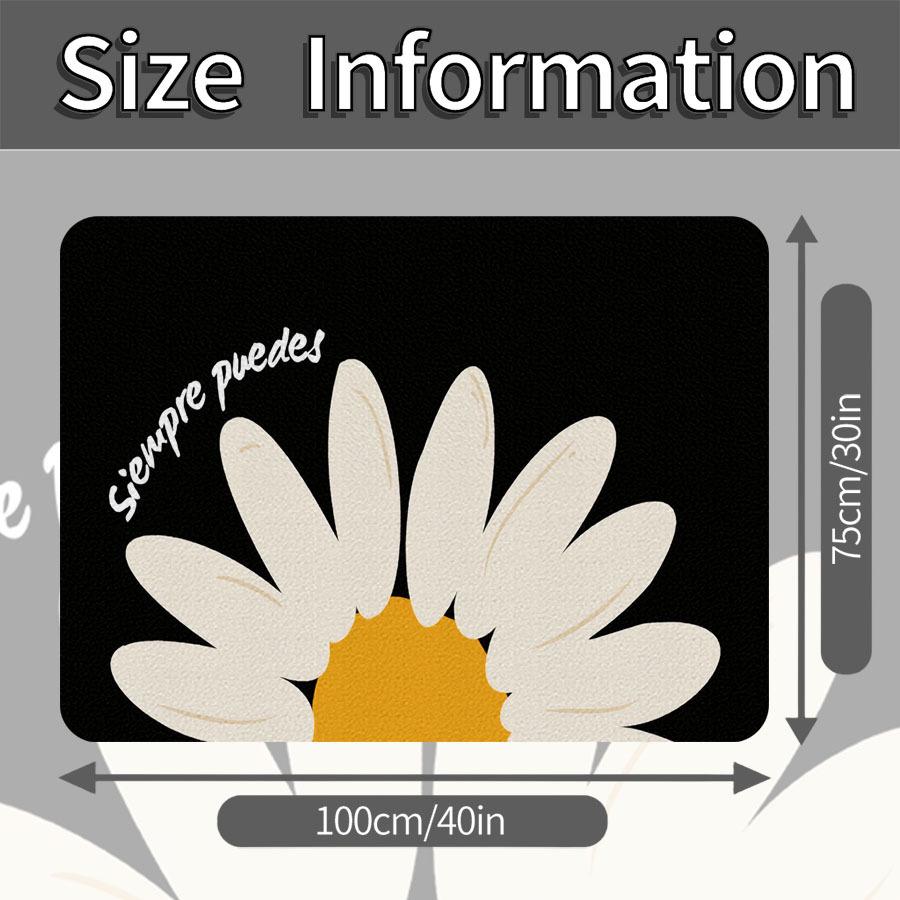 Daisy Print Car Trunk Mat Suitcase Mat Outdoor Mat Suitable for Various Sedan And SUV Models Car Interior Decor Storage Mat