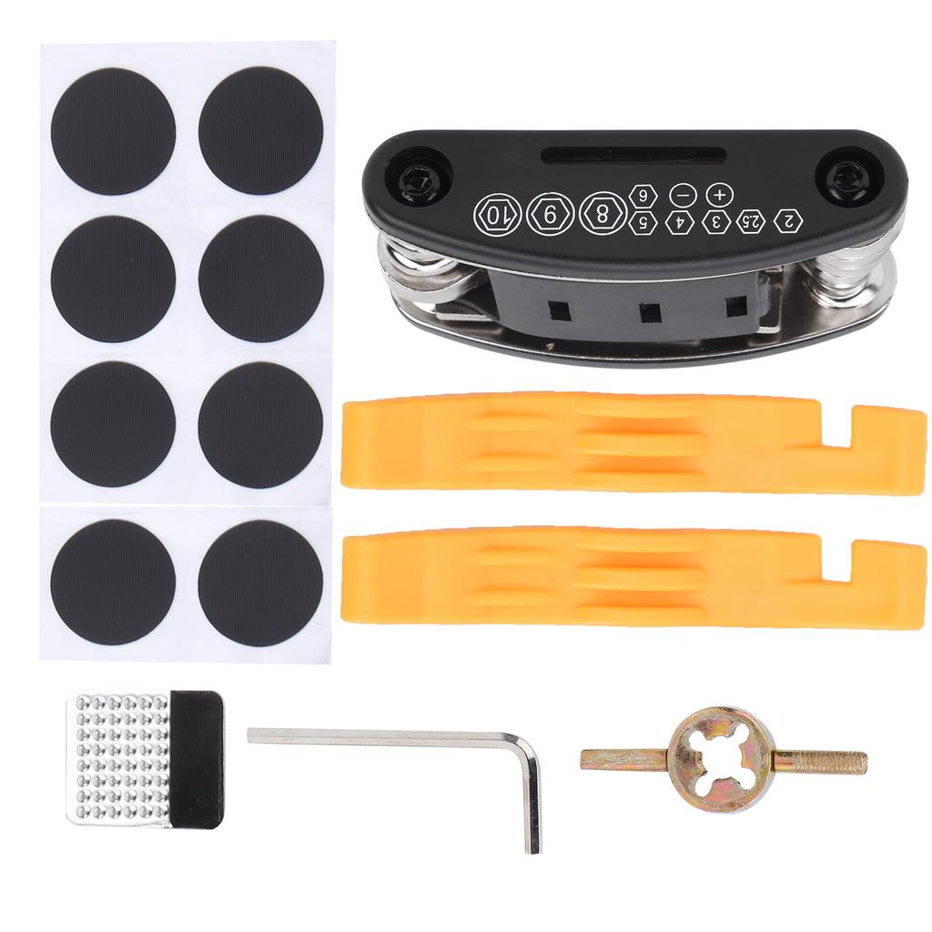 Bicycle 16 in 1 MultiFunctional Tyre Repair Tool Kit Bike Puncture Repair Tool with Bag