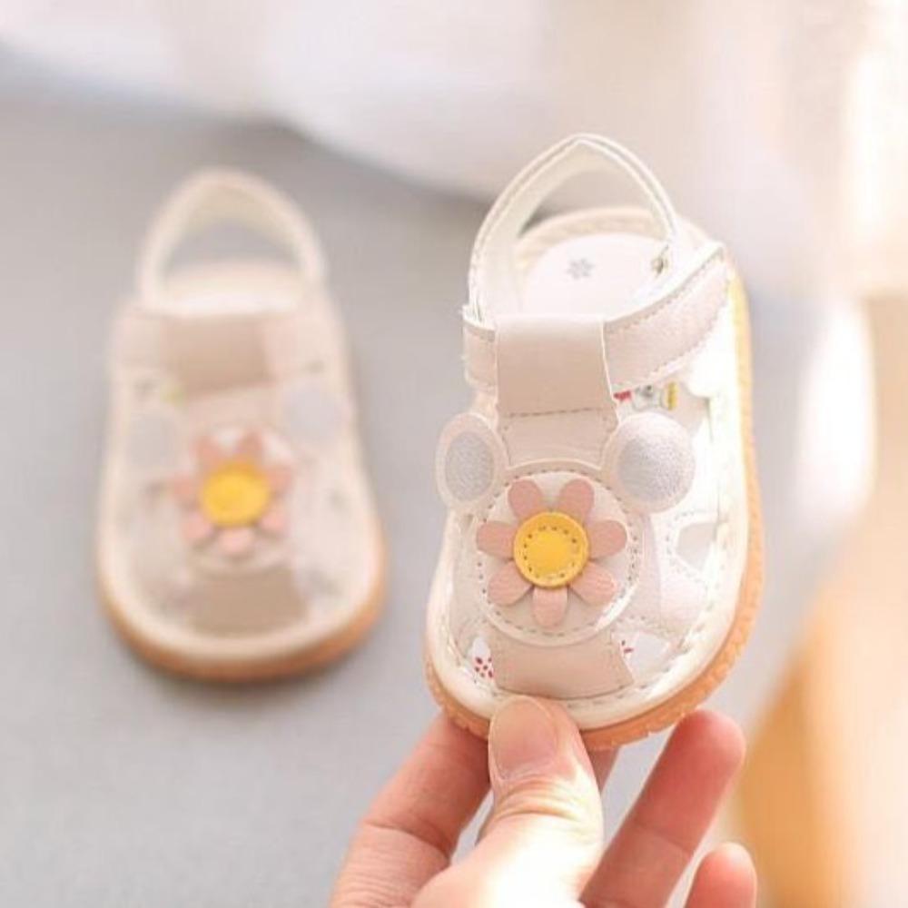 

Soft Bottom Summer Kids Shoes Hollow Out Baby Sandals Sweet Girls Toddler Shoes Newest 19 yards бежевый