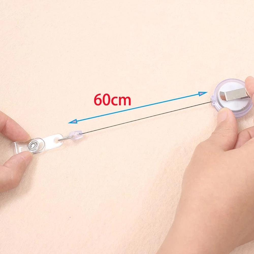 Nurse Doctor Acrylic Reel Clip Name Card Holder ID Card Clips Badge Holder Retractable Badge Reel