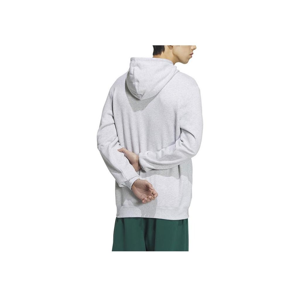 Adidas Originals Letter Logo Printed Hooded Sweatshirt Men Sweatshirt Gray JE3481