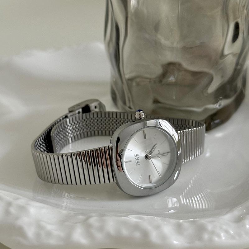 Women'S Watch, Original Korean Style, Simple Steel Strap, Elegant Design, Perfect Gift For Ladies, High-Quality Luxury Watch.