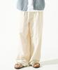 PERSTEP Cool Mix Pigment Linen-Like Long Pants Cream Julp4619