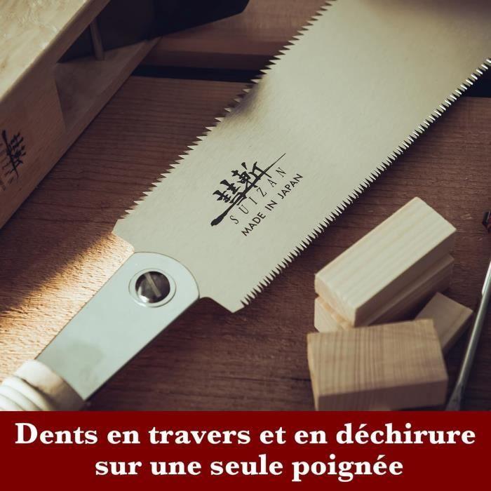 Scie à tirer - suizan - ryoba - 240mm - acier japonais - double tranchant