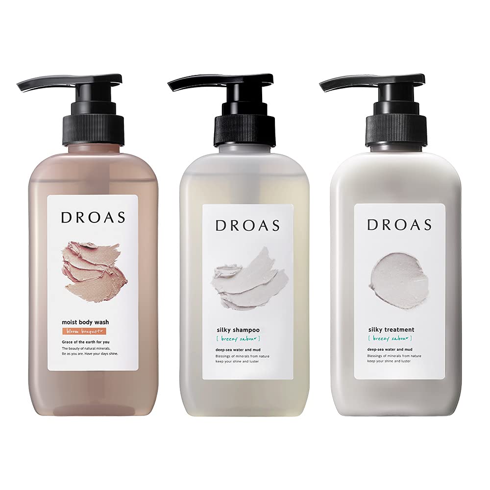 

DROAS body soap set Silky x Moist [Old product] Shampoo, treatment, 3-piece