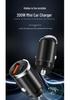 Pull-Ring Dual USB Fast Car Charger with Hidden 200W Flash Charge & Multi-Function Cigarette Lighter