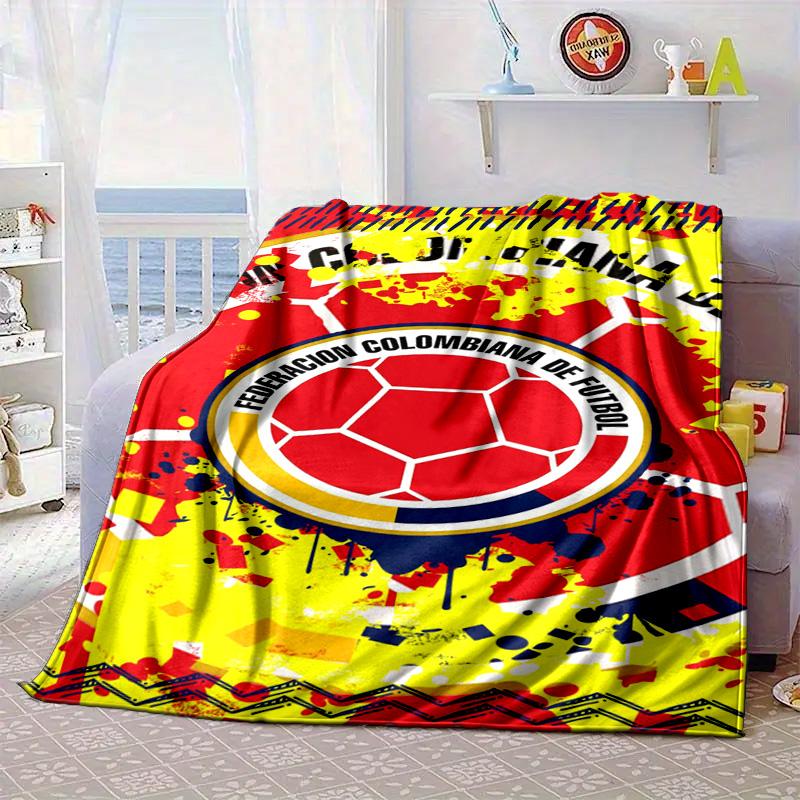 Colombian national football team Portable Blanket/Soft Blanket Bedding Blanket Suitable for Travel Camping Living Rooms Offices Sofas Fan Gifts
