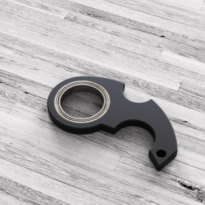New Keychain Spinner Anxiety Stress Relief Fidget Toys Spinning Noctilucent Key Ring Relieve Boredom Multiple Colors Party Gifts