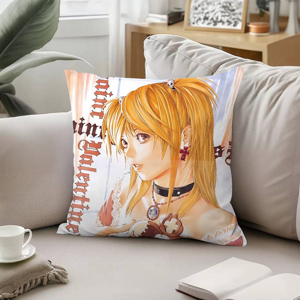 Coole H-Death Note Kissenbezug Kissenhülle Weich Niedlich Dekokissenbezug Für Auto Sofa Kissenbezug Polyester Mit Reißverschluss