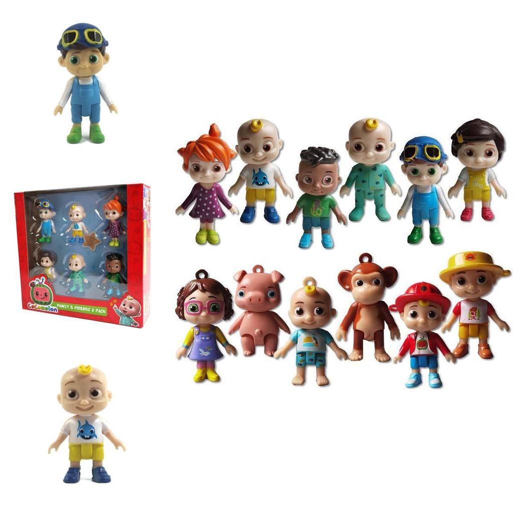 Detailliertes Cocomelon Jj Figur Spielset Miniaturen Tortenaufleger Sammlermodell