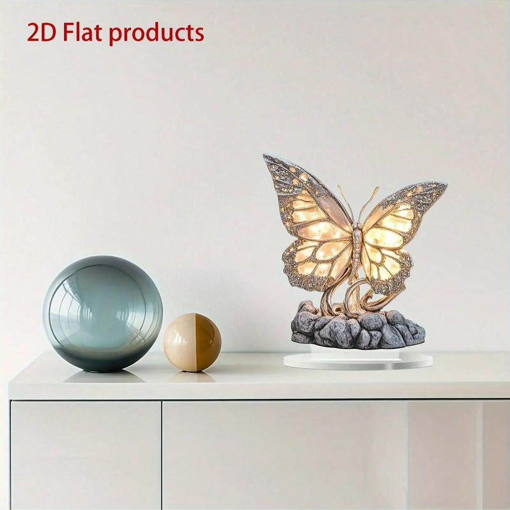 Elegant Acrylic Bohemian Butterfly Desk Decoration, Perfect for Home, Office or Bedroom Atmosphere