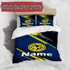 3pcs Duvet Cover Set (1*Duvet Cover + 2*Pillowcase, Without Core), Custom Name Club America Pattern Bedding Set, Home Bedroom Decor Gift