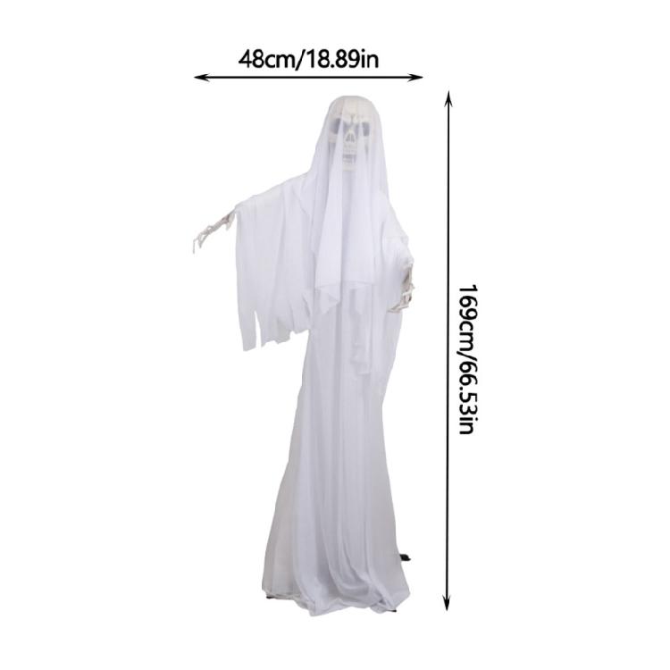 Furchteinflößende Sensenmänner Unheimlich Realistische Halloween Schädel Requisiten mit Sprachaktivierten Geräuschen Partydekorationen