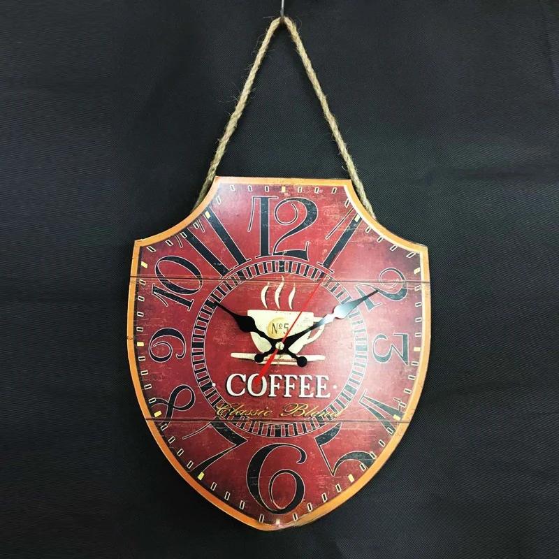 

Европейский стиль ретро простые художественные часы настенные часы беззвучные не тикают креативные часы украшения подходят для барной стойки