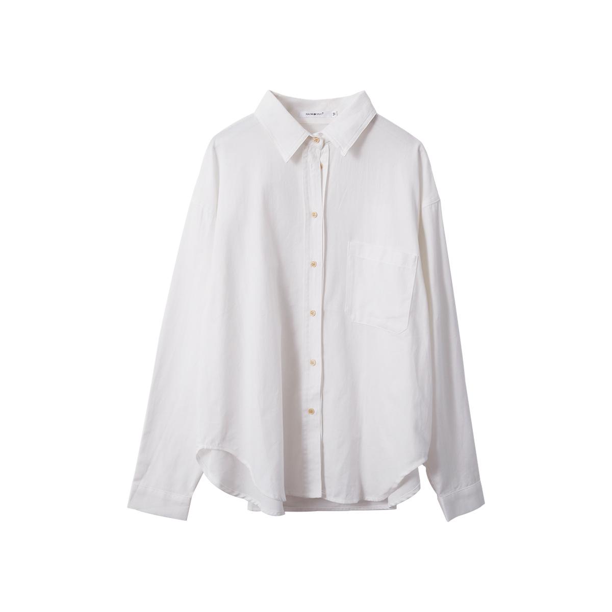 

Women s Loose Fit Solid Color Long Sleeve Shirt with Sweater Vest 9420 Medium белый